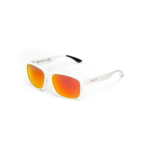 RIVER HD OCCHIALE ONE BIANCO LENTE SPECCHIATA ROSSA RIVER HD OCCHIALE ONE BIANCO LENTE SPECCHIATA ROSSA