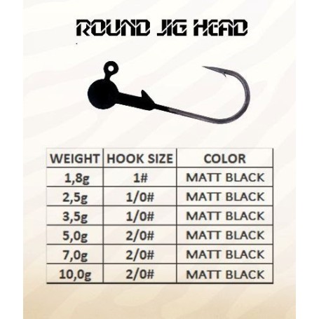 HERAKLES TESTINA PIOMBATA ROUND JIG HEAD