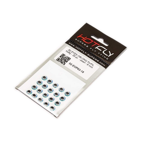 3D EYES OBLONG PUPIL HOTFLY - 20pc - 8mm