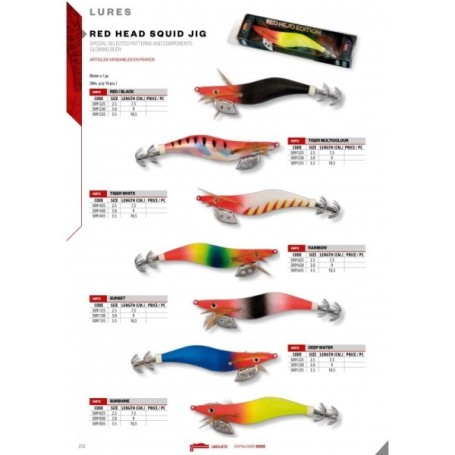 EGI LINEAEFFE RED HEAD SQUID JIG 3.5