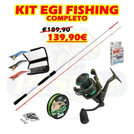EGI FISHING - KIT COMPLETO CANNA e MULINELLO KANJI