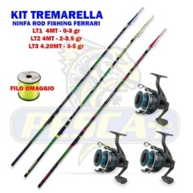 KIT TREMARELLA NINFA ROD - 3 CANNE 3 MULINELLI