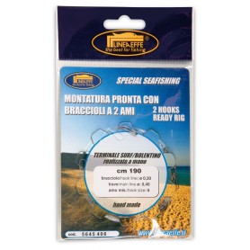 LINEAEFFE MONTATURA SURFCASTING - BOLENTINO PRONTA 2 BRACCIOLI 2 AMI -