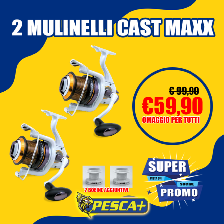 2 MULINELLI CAST MAXX 7000 - 18KG DI FRIZIONE