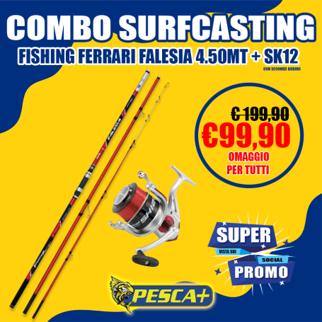 COMBO SURFCASTING - CANNA FALESIA 4.50MT +  SK12 7000