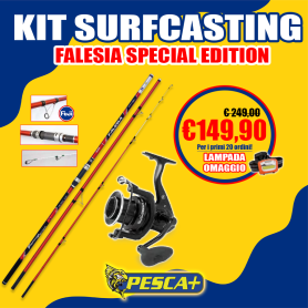 KIT SURFCASTING FALESIA SPECIAL EDITION - 4.50MT 100-250GR - MULINELLO BLACK SIGHT 8000
