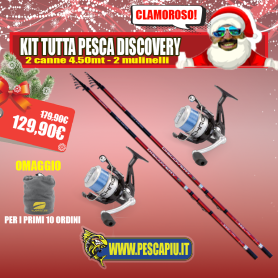 KIT TUTTA PESCA 2 DISCOVERY 4.50MT - 2 CHRONO IMBOBINATI