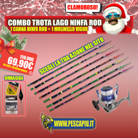 COMBO FISHING FERRARI CANNA NINFA ROD LT - TROTA LAGO 2