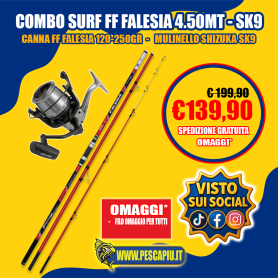 COMBO SURF CASTING FF FALESIA 4.50 - 250GR + SHIKUKA SK9