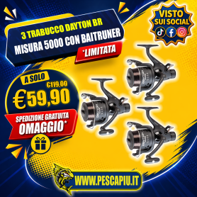 3 MULINELLI TRABUCCO DAYTON BR 5000 CON BAITRUNNER